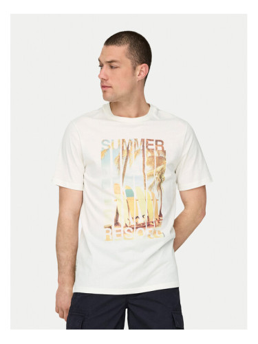 Only & Sons Тишърт Magdy 22029454 Бял Regular Fit