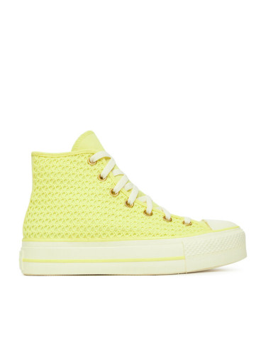 Converse Кецове Chuck Taylor All Star Lift Platform Knit A14967C Жълт