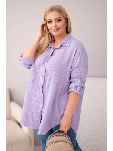 Kesi Włoski Cotton muslin shirt fialka