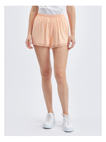Women's apricot shorts with lace ORSAY