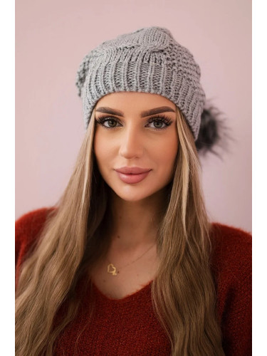 Kesi Cap with fleece Sandra K210 light gray