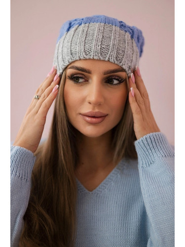 Kesi Cap with fleece Paris K212 blue+gray