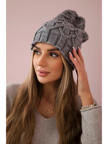 Kesi Cap with fleece Sonia K201 dark gray