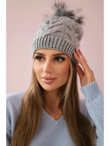 Kesi Cap with fleece Ela K242 light gray