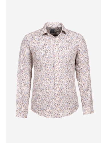 Риза слим фит корал флорал лен 1