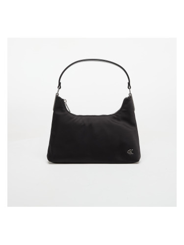 Calvin Klein Jeans Satin Nylon Small Shoulder Bag Black Universal