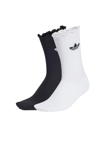 Дълги чорапи adidas Ruffle Sock 2P JD5623 Бял
