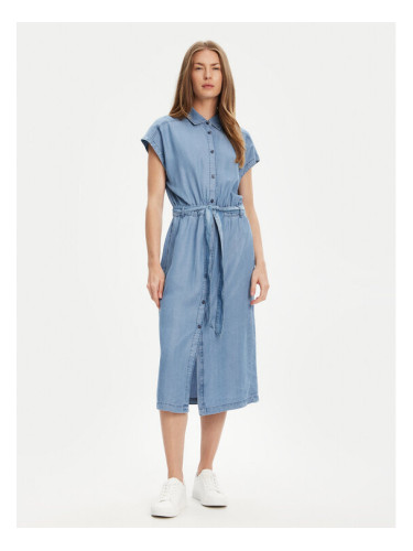 United Colors Of Benetton Рокля тип риза 4KHNDV0BI Син Regular Fit