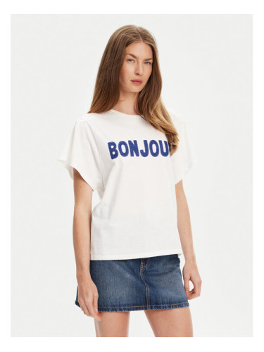 United Colors Of Benetton Тишърт 3LNSD109Z Бял Relaxed Fit