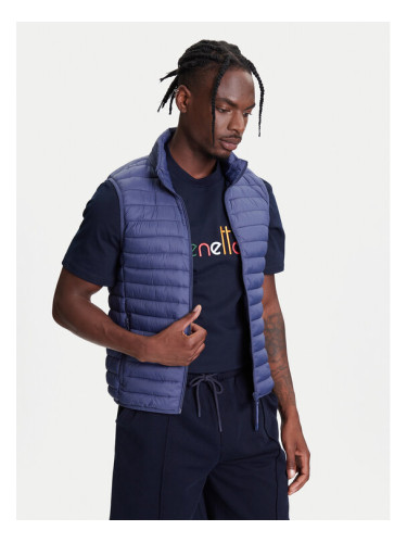 United Colors Of Benetton Елек 2TWDUJ00P Син Regular Fit