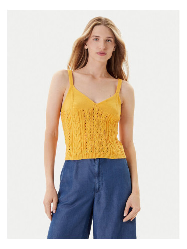 United Colors Of Benetton топ 101TDH01B Жълт Slim Fit