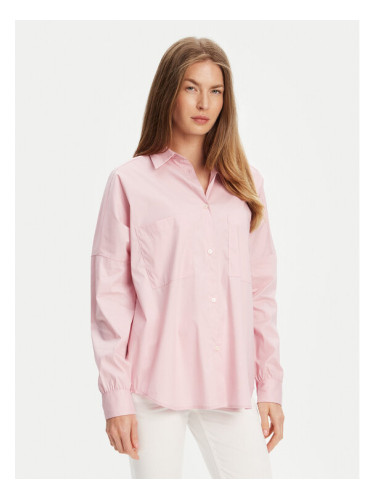 United Colors Of Benetton Риза 54KXDQ0B2 Розов Oversize