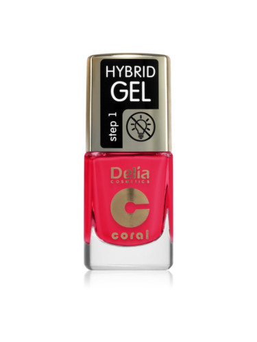 Delia Cosmetics Coral Nail Enamel Hybrid Gel гел лак за нокти цвят 148 11 мл.