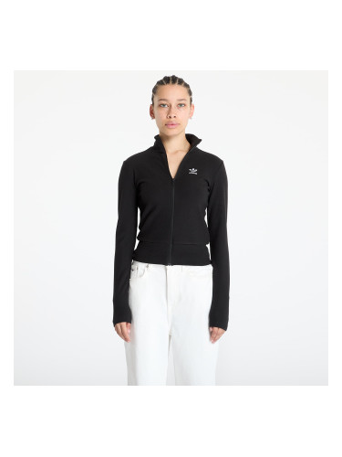 Суитшърт adidas Essentials Rib Full Zip Tracktop Black/ Black XL