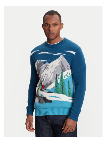 United Colors Of Benetton Пуловер 1244K108S Тъмносин Regular Fit