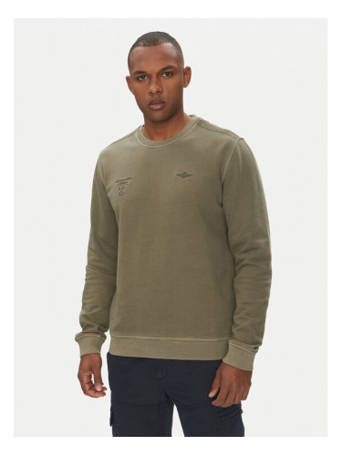 Aeronautica Militare Суитшърт 251FE1991F583 Каки Regular Fit