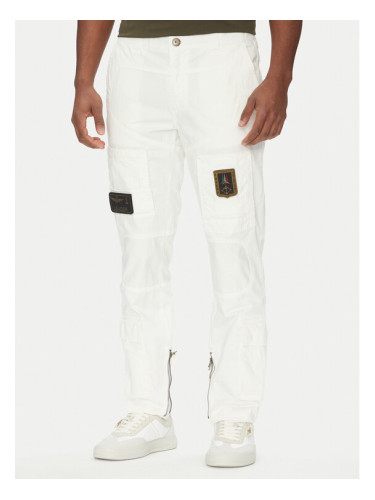 Aeronautica Militare Текстилни панталони 251PA1387CT1493 Бял Regular Fit
