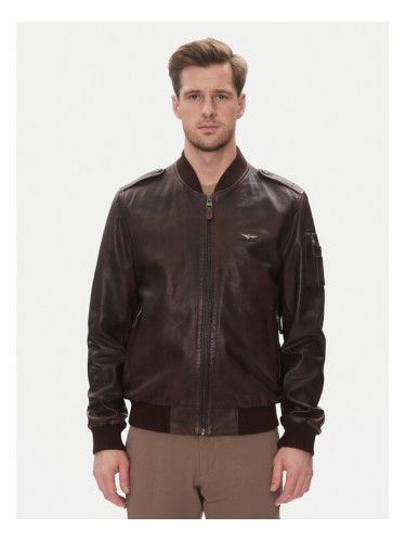 Aeronautica Militare Кожено яке 251PN5044PL266 Кафяв Regular Fit