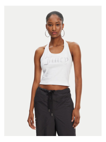 Juicy Couture топ Tied JCWCT125306 Бял Slim Fit