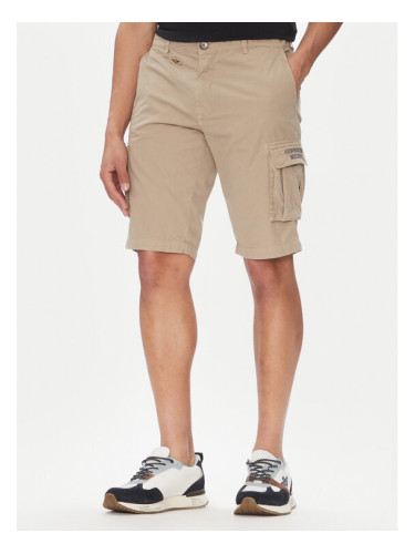 Aeronautica Militare Шорти от плат 251BE066CT1122 Бежов Regular Fit