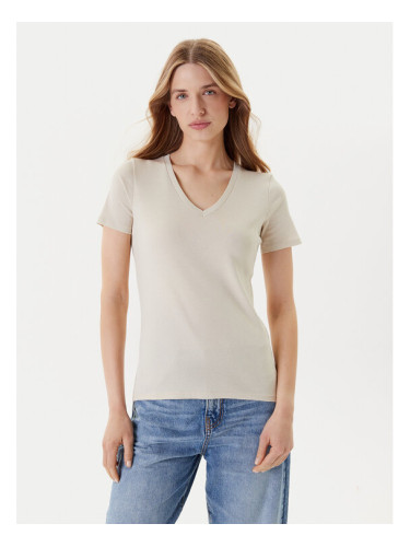 United Colors Of Benetton Тишърт 3GA2E4230 Бежов Regular Fit