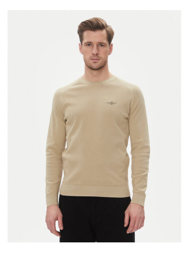 Aeronautica Militare Пуловер 251MA1556L560 Бежов Regular Fit