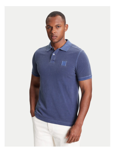 United Colors Of Benetton Тениска с яка и копчета 3089U302D Син Regular Fit