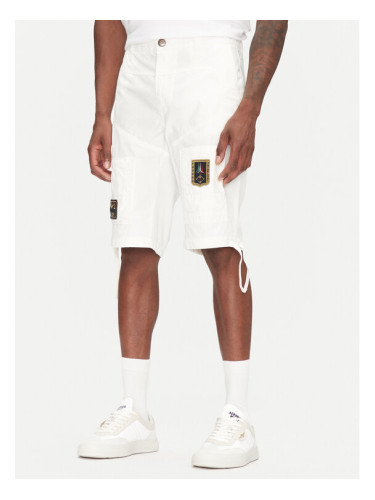 Aeronautica Militare Шорти от плат 251BE041CT1122 Бял Regular Fit