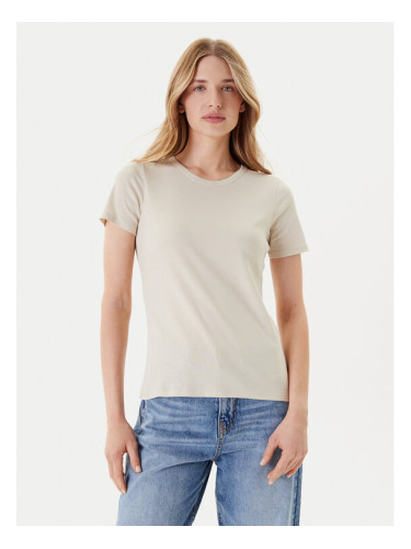 United Colors Of Benetton Тишърт 3GA2E16A0 Бежов Regular Fit