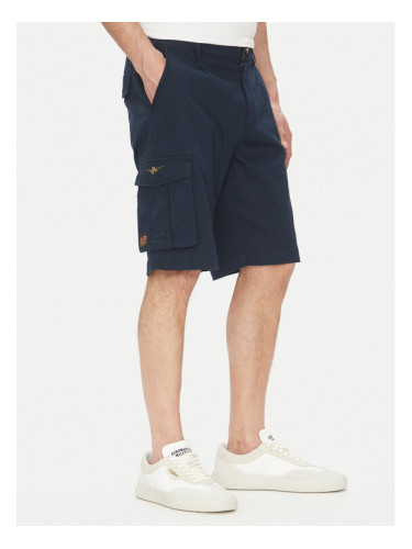 Aeronautica Militare Шорти от плат 251BE256CT3511 Тъмносин Regular Fit