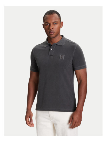 United Colors Of Benetton Тениска с яка и копчета 3089U302D Сив Regular Fit