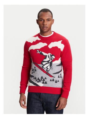 United Colors Of Benetton Пуловер 1244K108R Червен Regular Fit