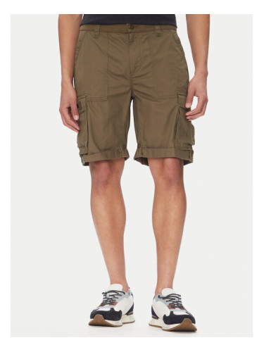 Aeronautica Militare Шорти от плат 251BE250CT3501 Каки Regular Fit