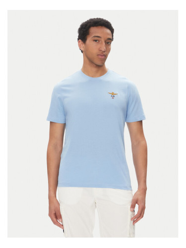 Aeronautica Militare Тишърт 251TS1580J372 Светлосиньо Regular Fit