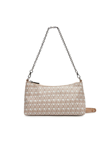 Coccinelle Дамска чанта SHF Coccinelle Aura Coated Mo E5 SHF 55 01 0 Бежов