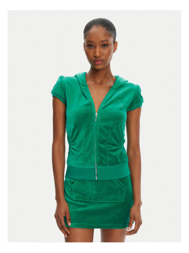 Juicy Couture Суитшърт Heritage JCGAS125021 Зелен Slim Fit