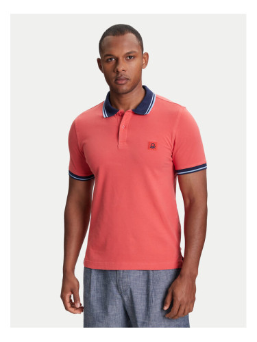 United Colors Of Benetton Тениска с яка и копчета 3F9HU302E Бордо Regular Fit