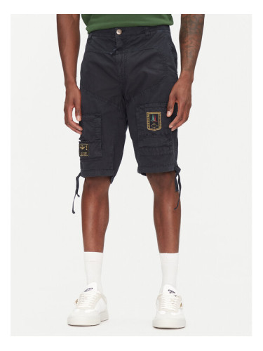 Aeronautica Militare Шорти от плат 251BE041CT1122 Тъмносин Regular Fit