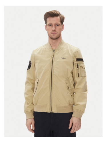 Aeronautica Militare Яке бомбър 251AB2216CT3501 Бежов Regular Fit