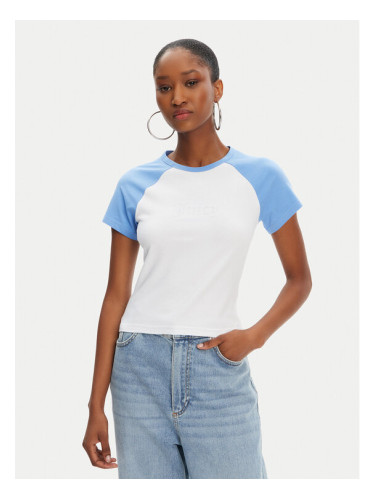 Juicy Couture Тишърт Contrast JCWCT125307 Бял Slim Fit