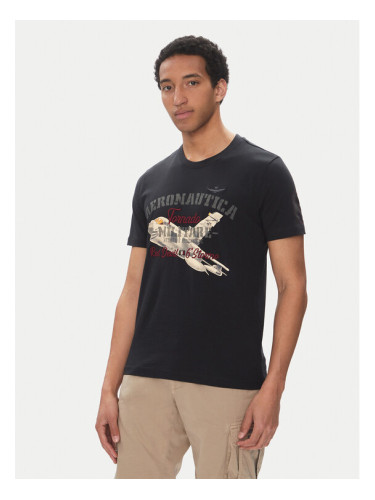 Aeronautica Militare Тишърт 251TS2406J641 Тъмносин Regular Fit