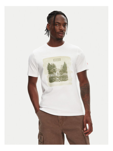 Hunter Тишърт Duart Graphic HARM0033251 Бял Regular Fit