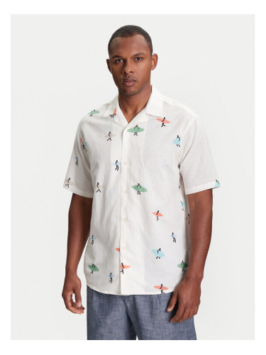 United Colors Of Benetton Риза 5HPWUQ05B Бежов Regular Fit