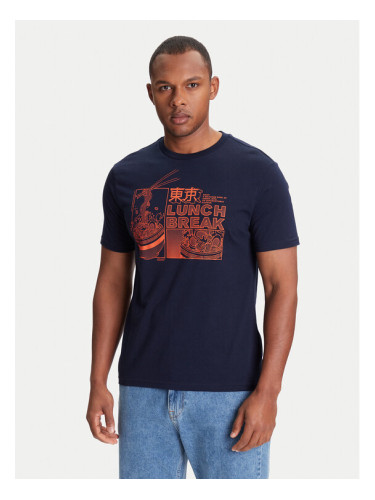 United Colors Of Benetton Тишърт 3I1XU10A4 Тъмносин Relaxed Fit