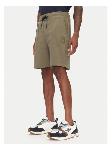 Aeronautica Militare Спортни шорти 251BF020F584 Каки Regular Fit
