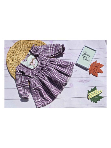 Зимна бебешка рокля Purple Lace
