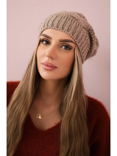 Kesi Cap with fleece Sandra K210 dark beige