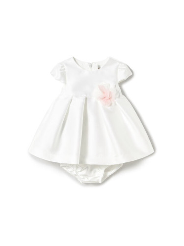 Mayoral Елегантна рокля 1861 Бял Regular Fit