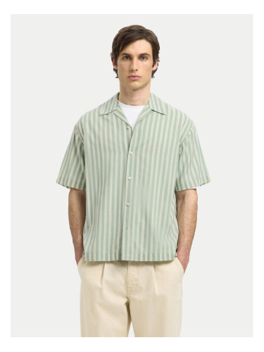 Selected Homme Риза 16091381 Зелен Relaxed Fit