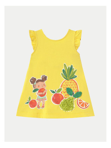 Mayoral Лятна рокля 1927 Жълт Regular Fit